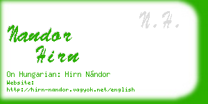 nandor hirn business card
